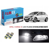 Opel Corsa D Led Plaka Aydınlatma Seti Led Ampul Beyaz FEMEX T10 - 3