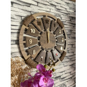 LAvinta54 Kişiye Özel Ahşap Duvar Saati 40 cm - 4