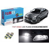Fiat Egea Plaka Aydınlatma Seti LED Ampul Femex T10  Beyaz Led - 1