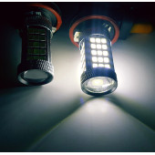 FEMEX H8/11- 9W- SİS FARLARI İÇİN Led Ampul 2835Chip Beyaz Mercekli 66Ledli - 1