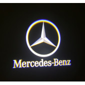 Mercedes-Benz Araçlar İçin Pilli Yapıştırmalı Kapı Altı Led Logo - 1