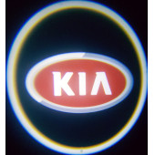 Kia Araçlar İçin Pilli Yapıştırmalı Kapı Altı Led Logo - 1
