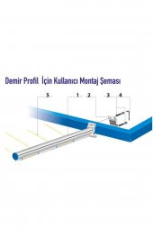 Pakas Balkon Çamaşır Kurutma Askısı Askılığı Kare Profil Pks 02 - 1