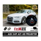 Audi  Araçlar İçin ORİJİNAL Geçmeli Soketli Kapı Altı Led Logo - 3