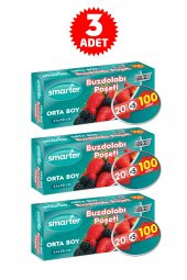 SMARTER 3 PAKET BUZDOLABI POŞET ORTA BOY ( 100 ADET X 3 ) - 1