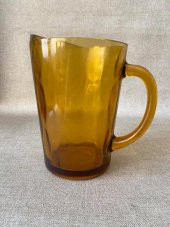 Antika Sarı Kristal Can Sürahi 20,5 cm - 1