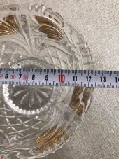 Vintage Kesme Cam Kristal Kapaklı Şekerlik thumbnail 7