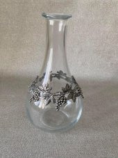 Gümüş Üzüm Salkım Detaylı Antika İtalyan Cam Vazo 25cm - 5