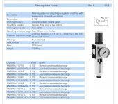 KFRG-212/10 Filtre Regülatörü - Pnömatik Otomatik Tahliye Valfi G 1/2 - 3