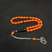 Kapsül Model Püsküllü 8-10mm Ateşi Sıkma Kehribar Tesbih thumbnail 2