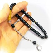 Çubuk Malzeme Püsküllü Kesme Model 8-9mm Sıkma Kehribar Tesbih thumbnail 1