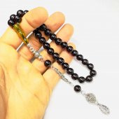 Çubuk Malzeme Püsküllü Küre Model 9-9mm Sıkma Kehribar Tesbih thumbnail 1