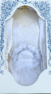 Claire Diamond Vintage Nakış İşlemeli Gelinlik - 1