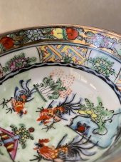 Horoz Motifli El İşçilikli Porselen Kase 5,5 cm - Porselen Çerezlik - 5