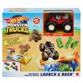Hot Wheels Monster Trucks Fırlat ve Çarpış Oyun Seti GVK08 - 3