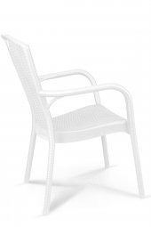 Mandella Doğa Rattan Koltuk (4 Adet) Beyaz - 2