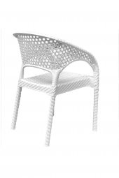 Mandella Regnum Örgü Koltuk (6 Adet) Beyaz - 2