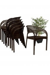 Mandella Regnum Örgü Koltuk (2 Adet) Kahverengi thumbnail 3