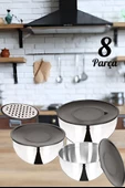 Özlife 8 Parça Saklama Kabı Karıştırma Kabı ve Rende Seti - 1