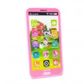 Oyuncak Dokunmatik Cep Telefonu Türkçe Sesli 12 Fonksiyonlu Pembe - 1