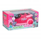 Büyük Boy Pilli Oyuncak Elektrikli Süpürge Pembe - 1