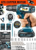 Projcb Plus American Blue Coppers J-2024 Metal Şanzuman Çift Akülü Vidalama Matkap Set - 1