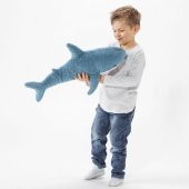 Peluş Oyuncak Köpek Balığı MeridyenDukkan 55 Cm Yumuşak Oyuncak Mavi-Beyaz Sevimli Peluş - 2