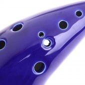 Valkyrie Ocarina 12 Delik Ocarina Seramik Alto C Ocarina Flüt Mavi Ocarina Sualtı Müzik Nefesli Enstrüman - 4