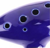 Valkyrie Ocarina 12 Delik Ocarina Seramik Alto C Ocarina Flüt Mavi Ocarina Sualtı Müzik Nefesli Enstrüman - 5
