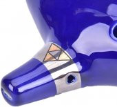 Valkyrie Ocarina 12 Delik Ocarina Seramik Alto C Ocarina Flüt Mavi Ocarina Sualtı Müzik Nefesli Enstrüman - 7