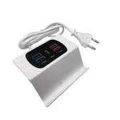 Çoklu usb yüksek hızlı soket şarj adaptörü 4 port usb şarj +Type C standlı - 2