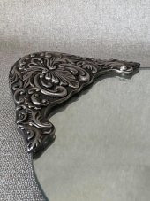 Antika Gümüş Aynalı Tepsi 40x20cm - 4