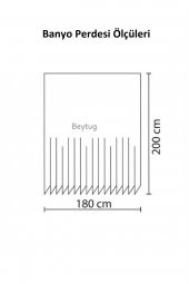 Renkli Balonlu Banyo Perde Seti-Kaymaz Taban Banyo Paspası ve Duş Perdesi Seti-Kapı Önü Paspası thumbnail 1