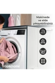 180x200 Cm Funda Tek Kanat Banyo Perdesi, Yıkanabilir Polyester Kumaş Banyo Perdesi, Duş Perdesi - 5