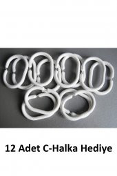 Pudra banyo perdesi-Banyo dekorasyon perdesi, 180x200cm gül kurusu duş perdesi thumbnail 3