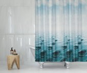 Duş Perdesi Küf Tutmaz Polyester Kumaş Banyo  Perdesi Tek Kanat Banyo Dekorasyon Perdesi 180x200 cm - 2