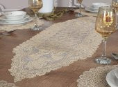 Colben Tek Runner-Nakışlı Konsol Üstü Dekoratif Runner - 1