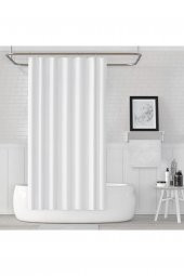 Duş Perdesi Seti, 12 Adet C Halka Hediyeli Banyo Perdesi-Banyo Duş Perdeleri-Banyo Aksesuarları - 3