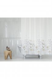 Banyo Perdesi - Tek Kanat Duş Perdesi, Polyester Kumaş Duşakabin Perdesi 180x200 cm Küvet Perdesi - 2