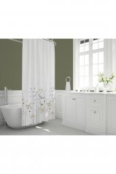 Banyo Perdesi - Tek Kanat Duş Perdesi, Polyester Kumaş Duşakabin Perdesi 180x200 cm Küvet Perdesi - 3