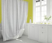 Mermer Desenli Banyo Perdesi 180x200 Duş Perdesi Tek Kanat Banyo Perdeleri - Su Geçirmez Küvet Perde - 1