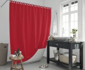 Kırmızı Banyo Perdesi 180x200 Duş Perdesi Tek Kanat Banyo Perdeleri - Su Geçirmez Küvet Perde - 1