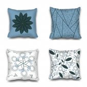 Kırlent Kılıfı 4lü Dijital Baskılı Dots Desen Baskılı Renkli 40x40 Tropikhome thumbnail 1