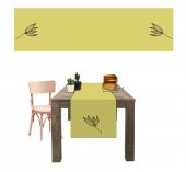 Amerikan Servis Dijital Baskılı Sarı Lale Desen Renkli Masa  Sunum Runner 40x145 Tropikhome thumbnail 2