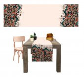 Dijital Baskılı Gipsy Desen Baskılı Renkli Masa ve Sunum Runner 40x145 Tropikhome - 2