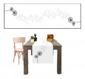 Dijital Baskılı Karahindiba Desen Renkli Baskılı Masa ve Sunum Runner 40x145 Tropikhome - 1