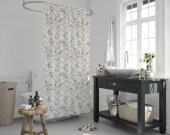 Banyo Duş Perdesi Mermer Desenli Duş Perde Su Geçirmez Banyo Perdeleri Polyester Kumaş Duş Perdesi - 1