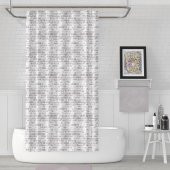 Kahverengi Duş Perde Küflenmez Banyo Perdesi Yüksek Kalite Kumaş Küvet Perdesi 180x200cm Banyo Perde - 2