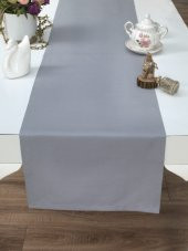 Amerikan Servis Pamuklu Gri Renkli Masa Sunum Runner Tropikhome  40x140 - 1