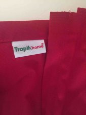 Yılbaşı Temalı Kırmızı Runner Amerikan Servis Pamuklu Runner Masa Sunum Runner Tropikhome  40x140 - 2